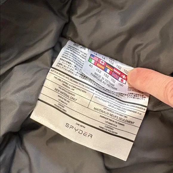 Spyder Blue and Black Ski Race Jacket - Picture 6 of 8